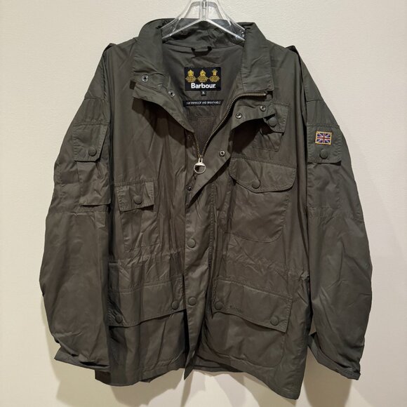 Barbour Super Lightweight Cowen Jacket T927 XL Green Rare Rain Jacket - Picture 1 of 9